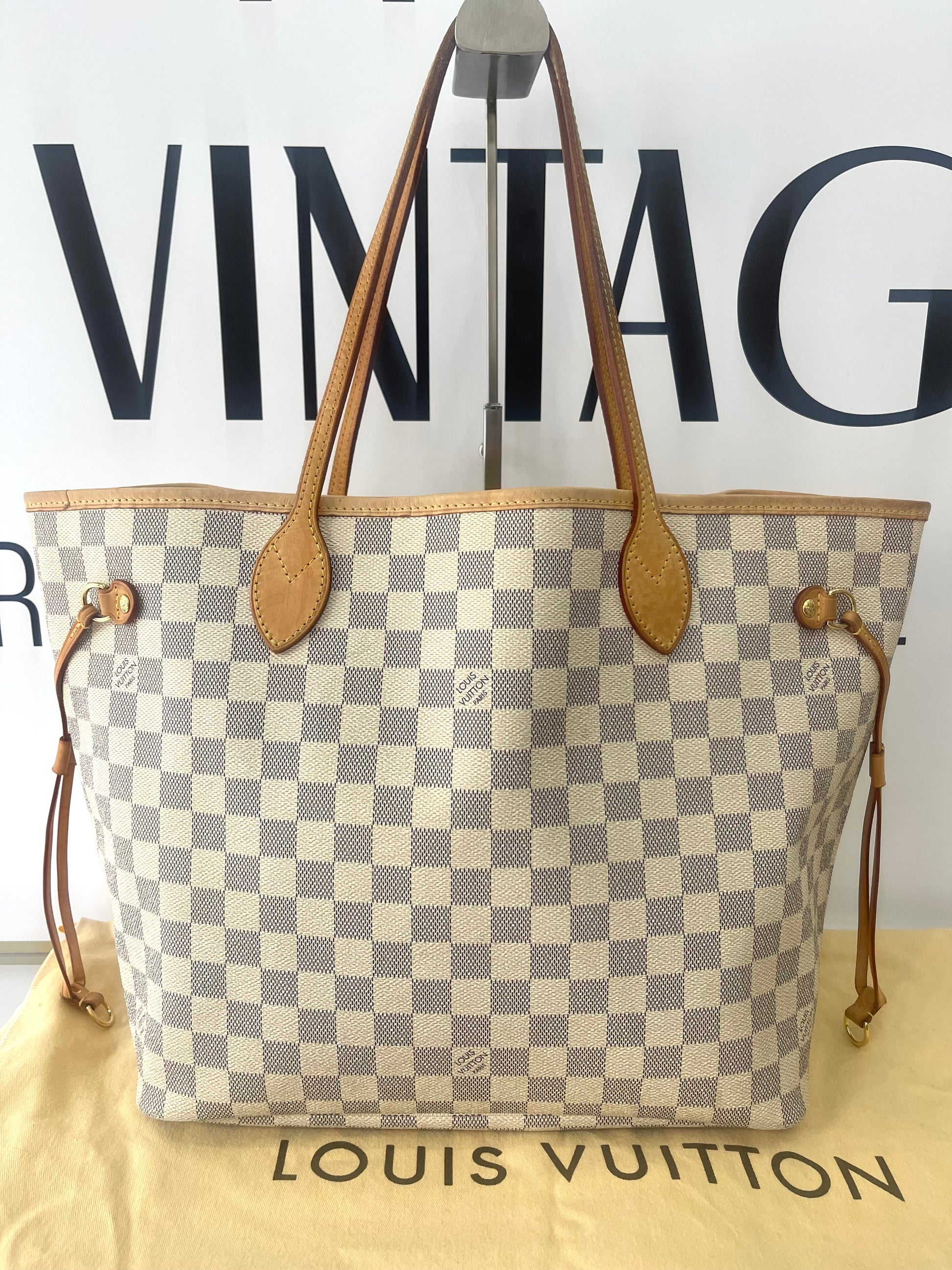 Borsa Neverfull MM Damier Azur Louis Vuitton