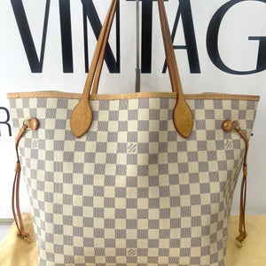 Borsa Neverfull MM Damier Azur Louis Vuitton