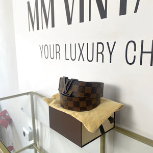 Cintura LV Initiales 40mm Damier Ebéne Louis Vuitton