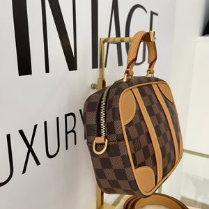 Borsa Valisette Souple BB Damier Ebène Louis Vuitton