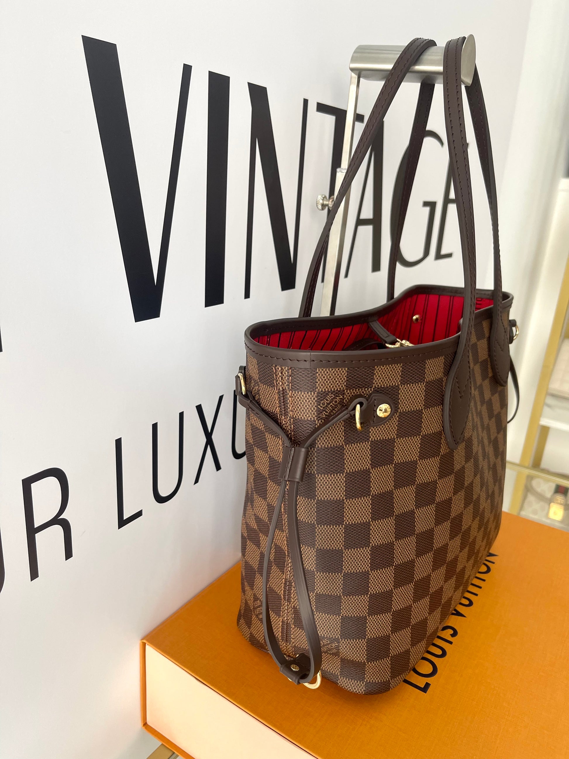 Borsa Neverfull PM Damier Ébène Louis Vuitton