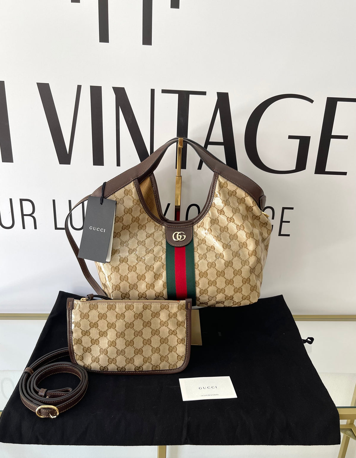 Borsa Shopping Giglio GG Crystal Gucci