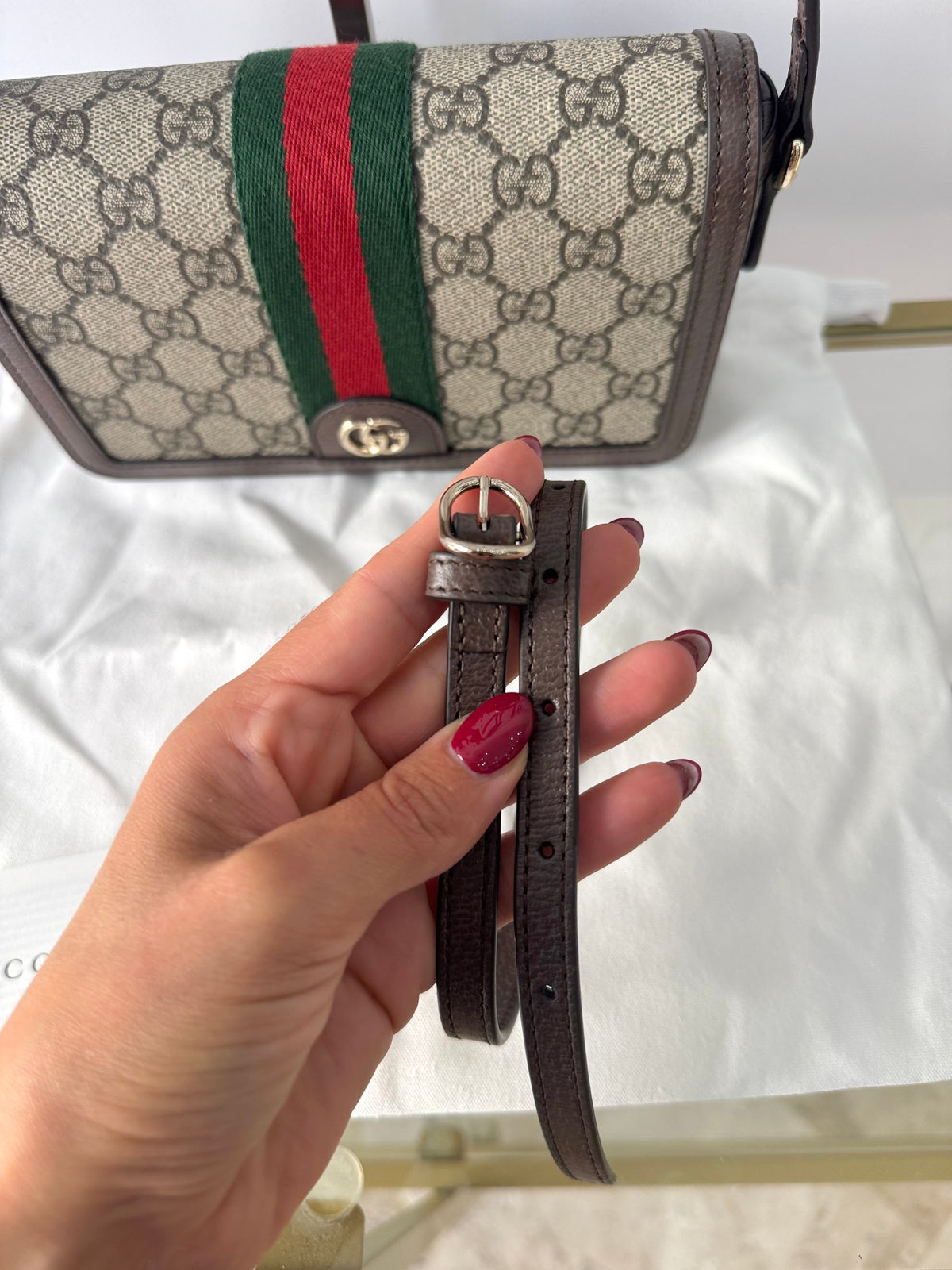 Borsa Ophidia GG Supreme hw oro Gucci