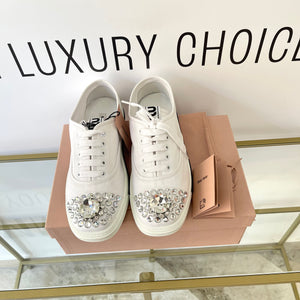 Sneakers con cristalli Miu Miu