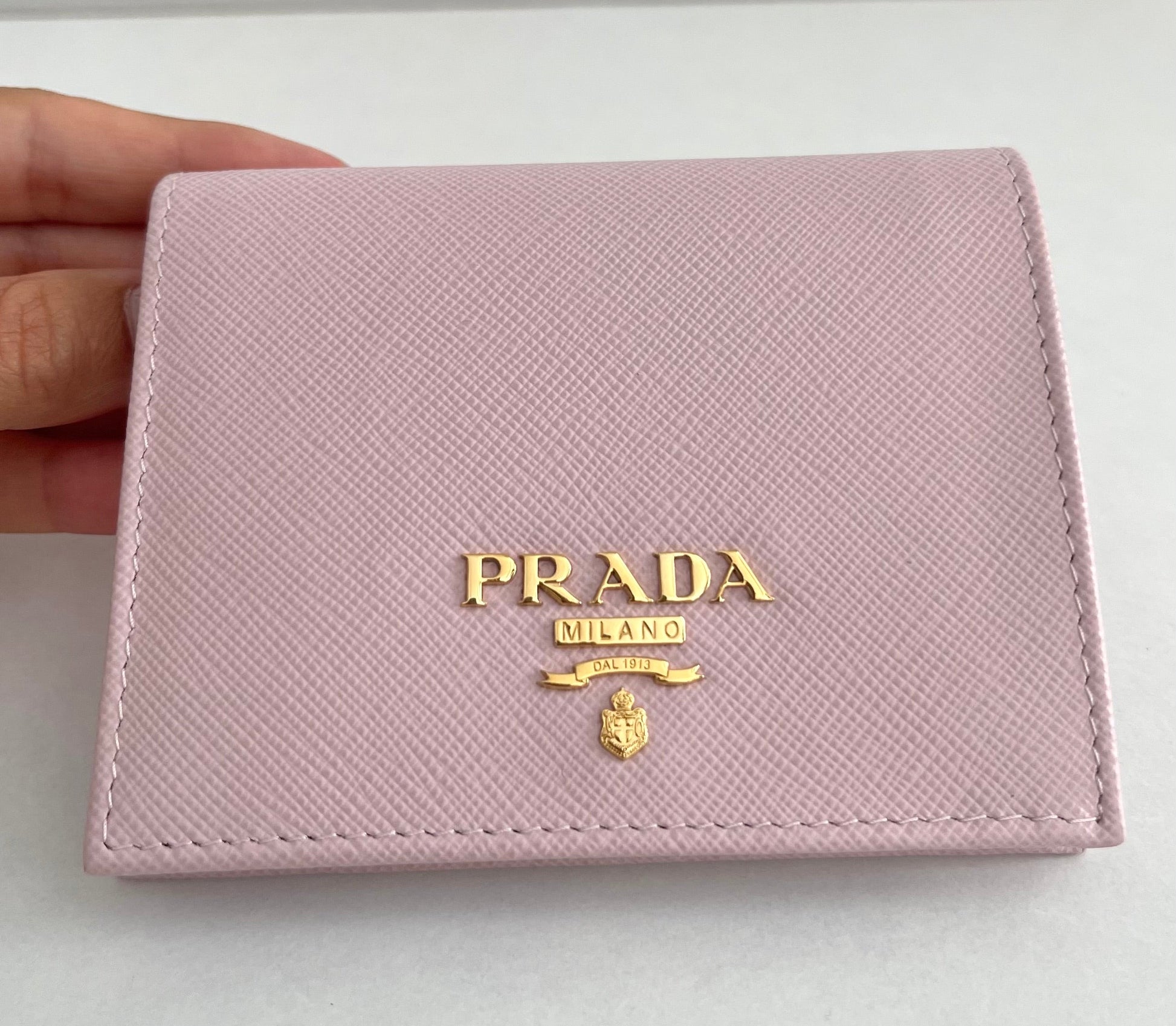 Portafoglio in Saffiano rosa Prada