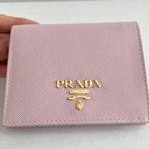 Portafoglio in Saffiano rosa Prada