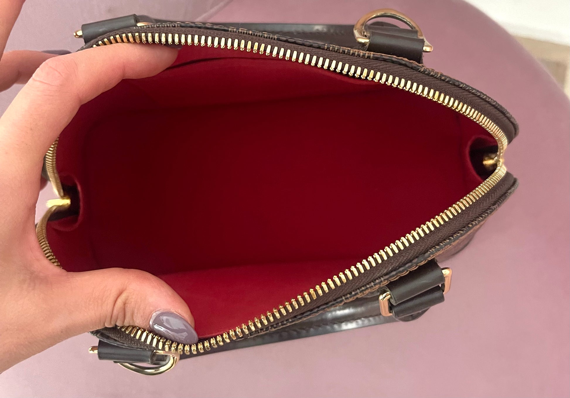 Borsa Alma BB Damier Ébène Louis Vuitton