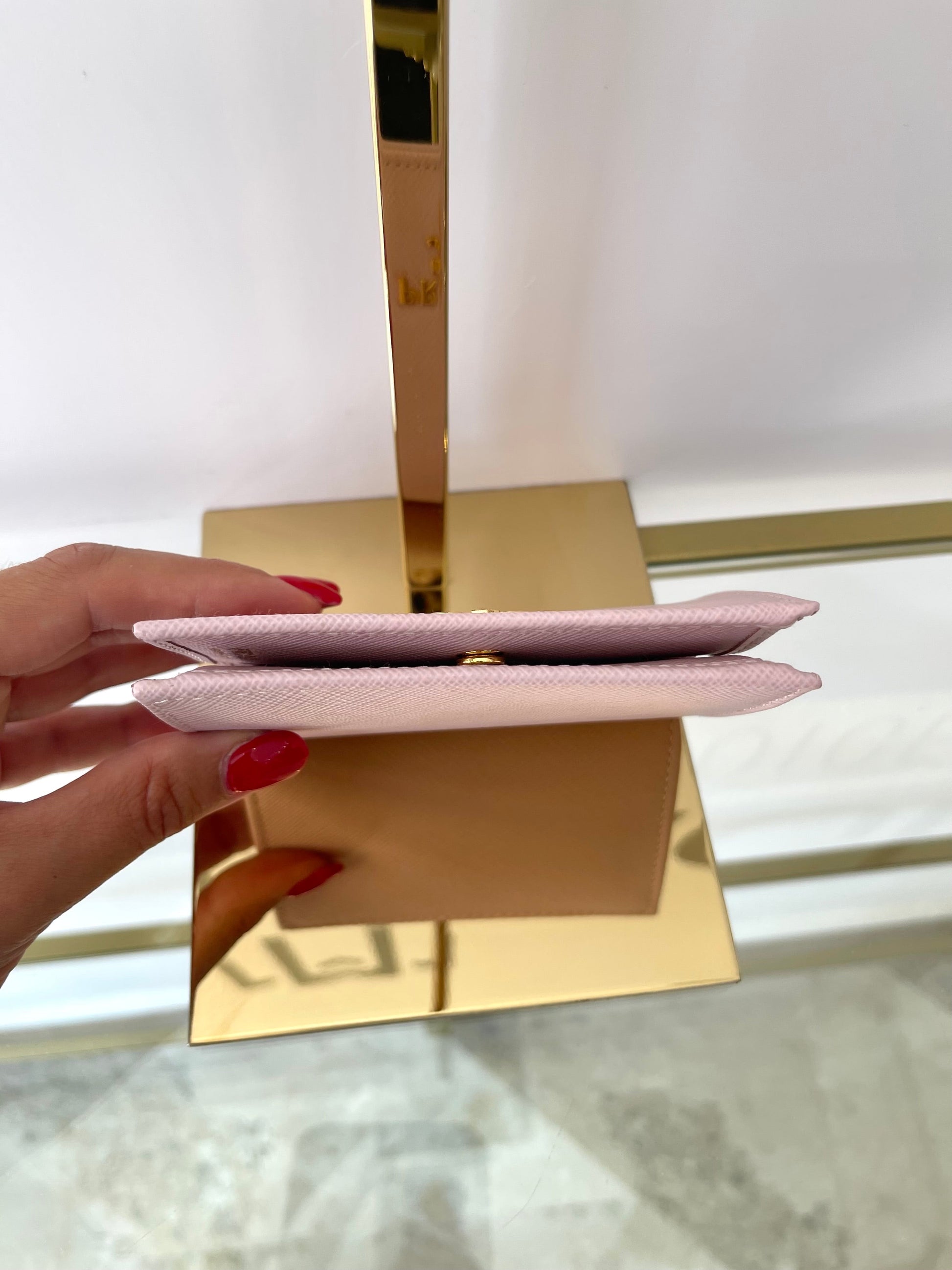 Portafoglio in Saffiano rosa Prada