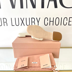 Sandali in pelle Matelassè Miu Miu