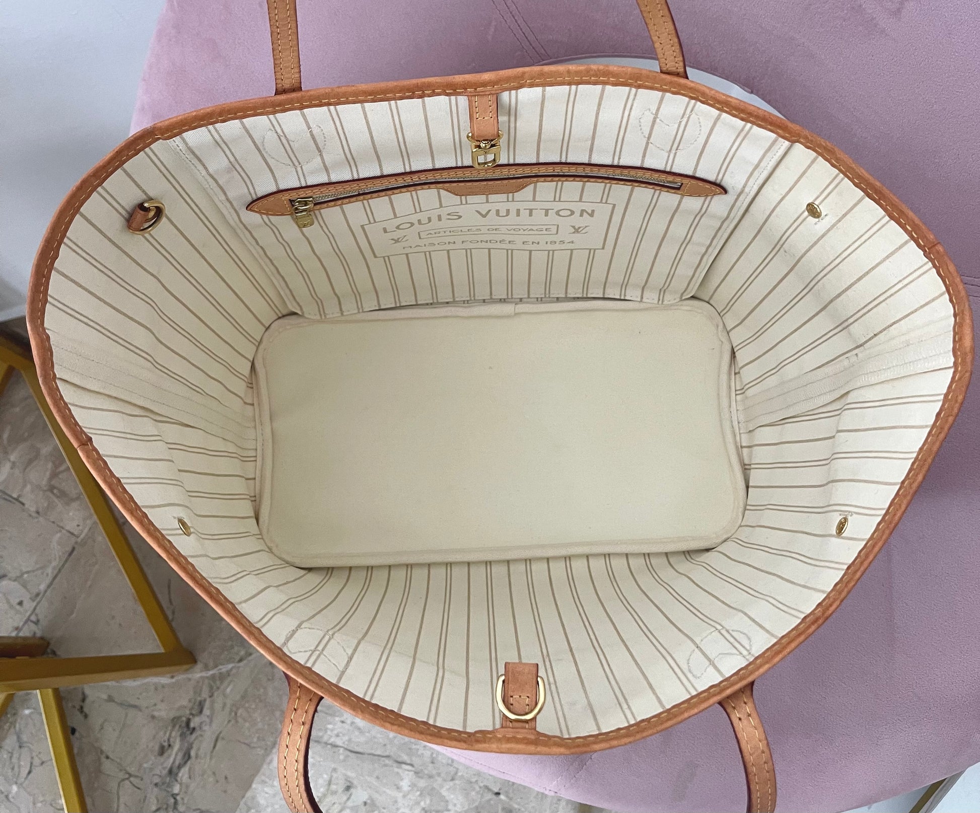 Borsa Neverfull MM Damier Azur Louis Vuitton