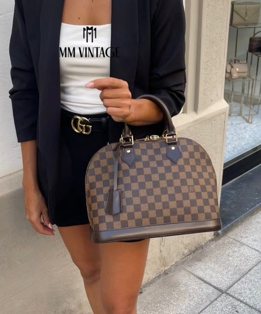 Borsa Alma PM Damier Ébène Louis Vuitton