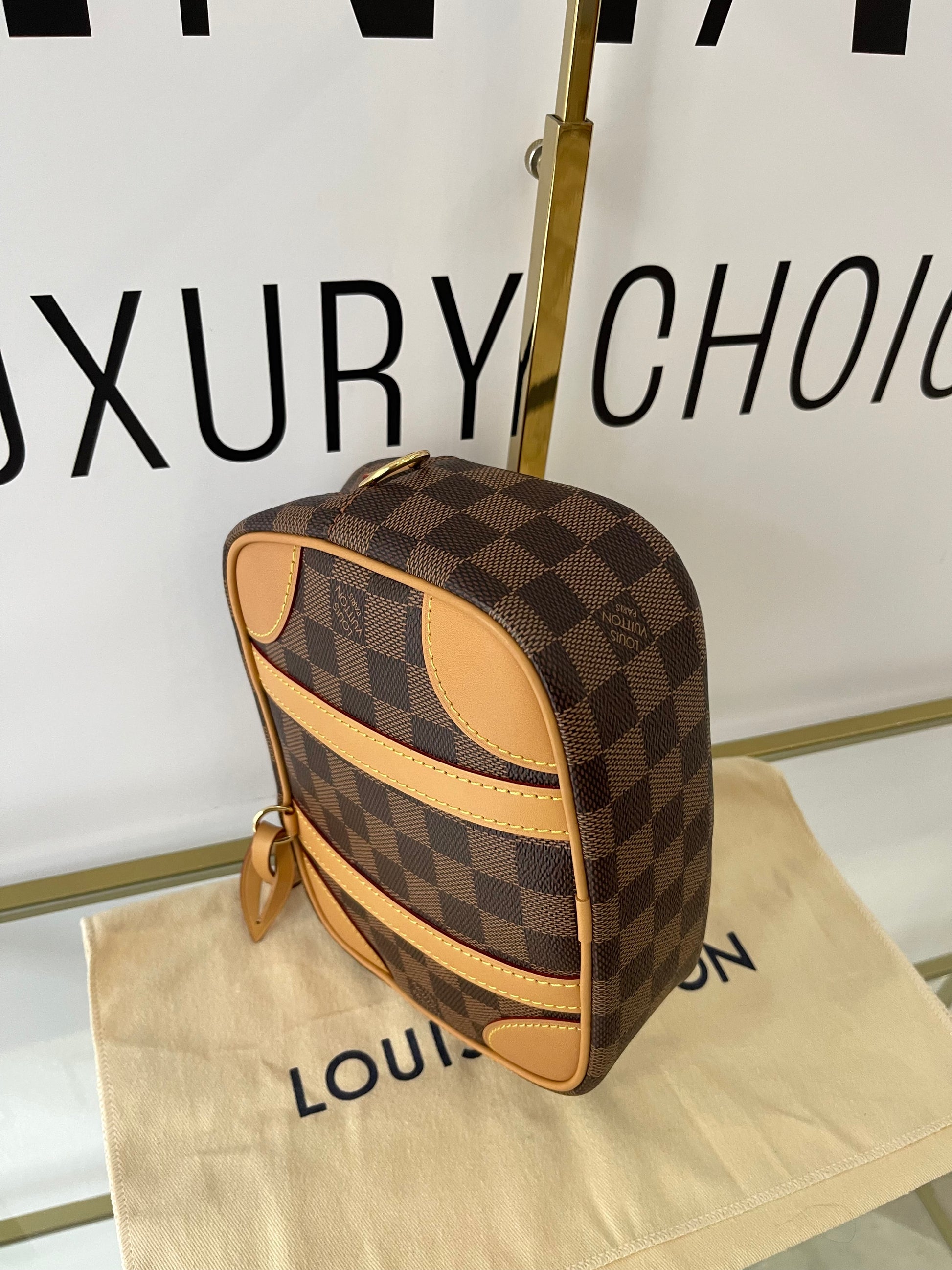 Borsa Valisette Souple BB Damier Ebène Louis Vuitton