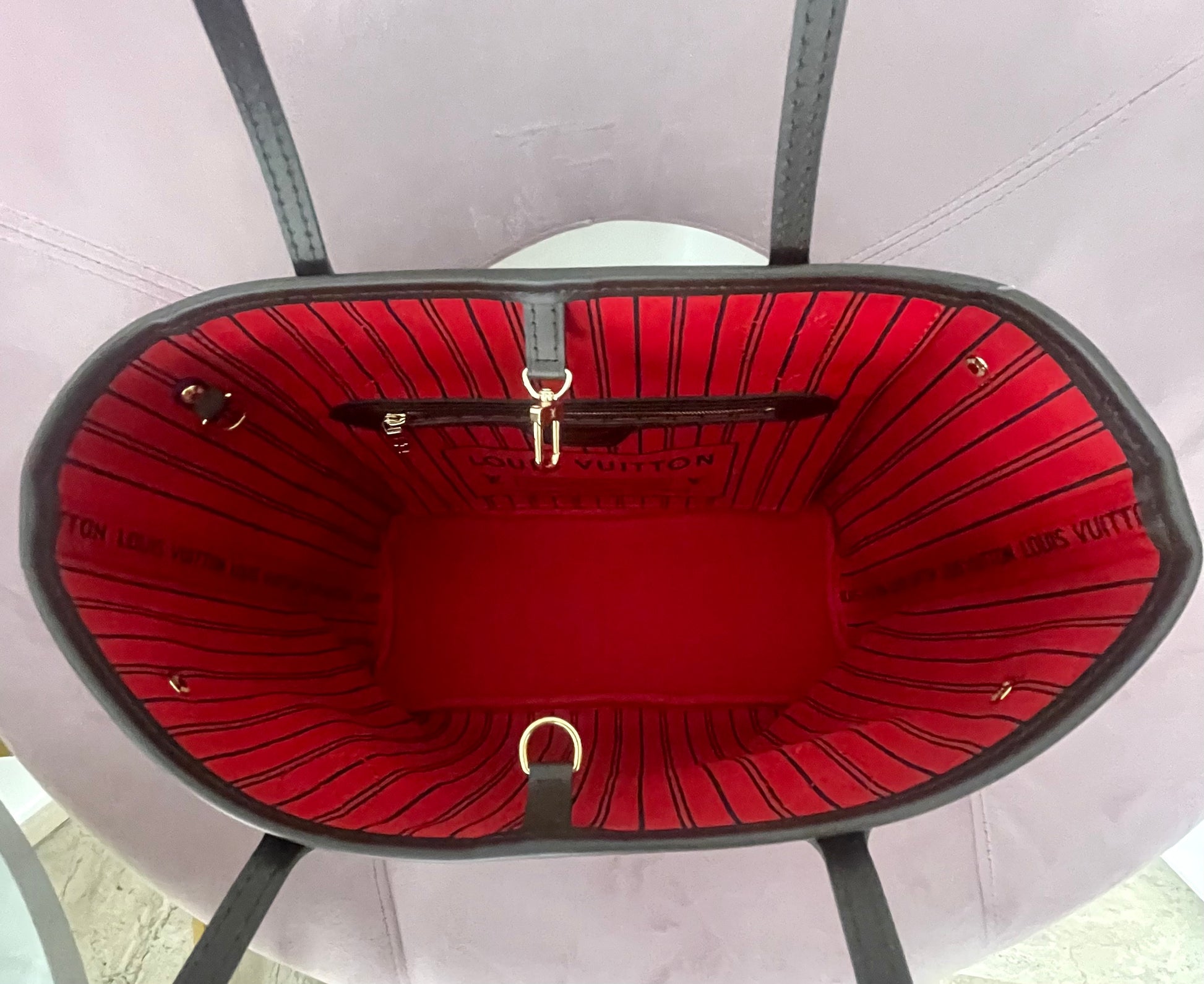 Borsa Neverfull PM Damier Ébène Louis Vuitton