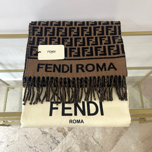 Sciarpa FF nero/tabacco Fendi