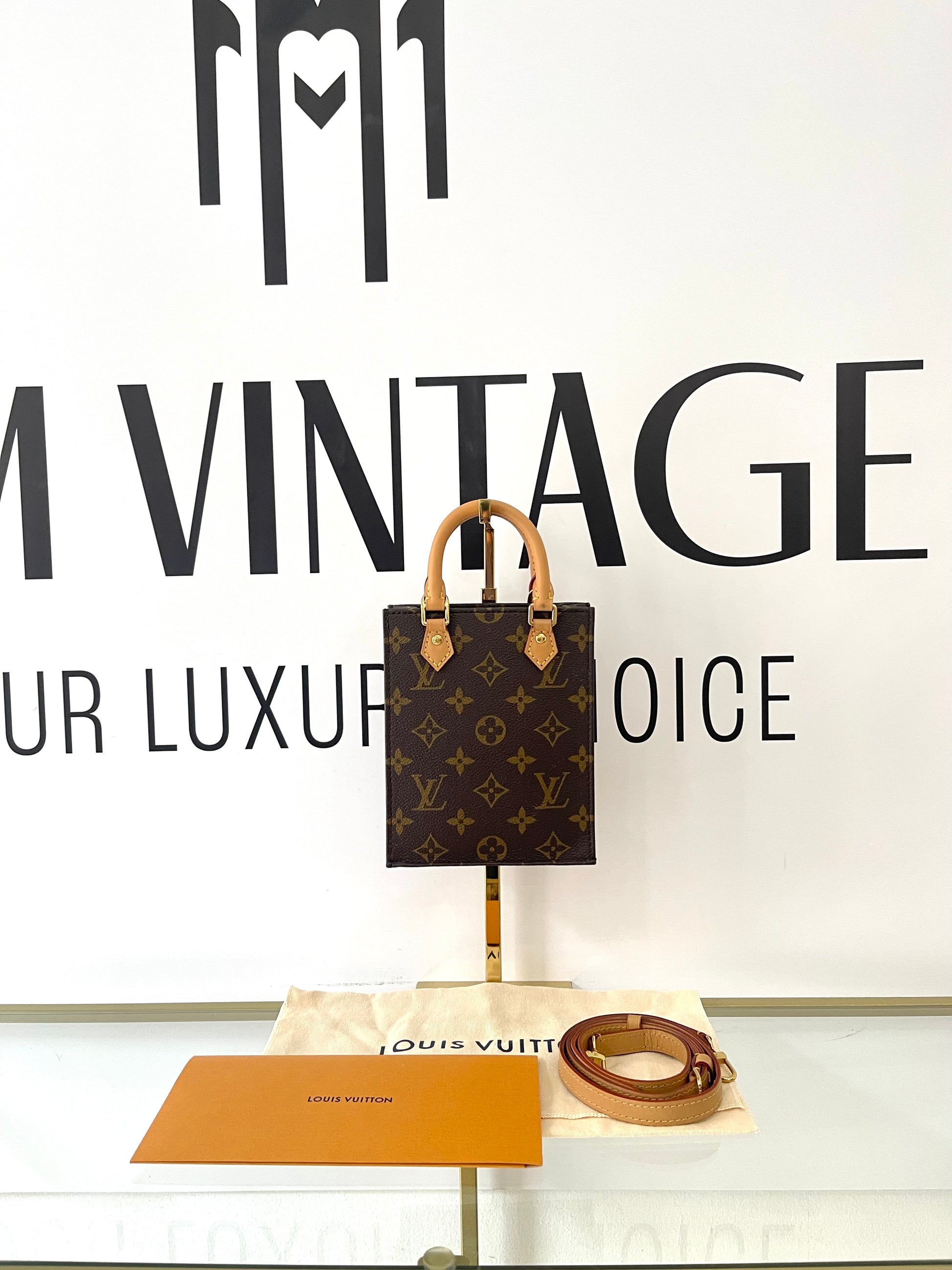 Borsa Petit Sac Plat Monogram Louis Vuitton