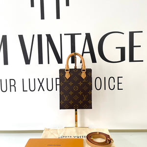Borsa Petit Sac Plat Monogram Louis Vuitton