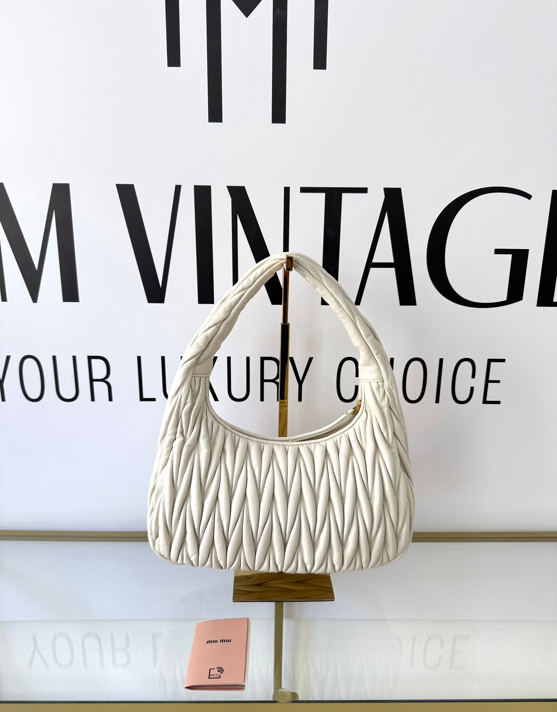 Borsa Hobo Wander Matelassé Miu Miu