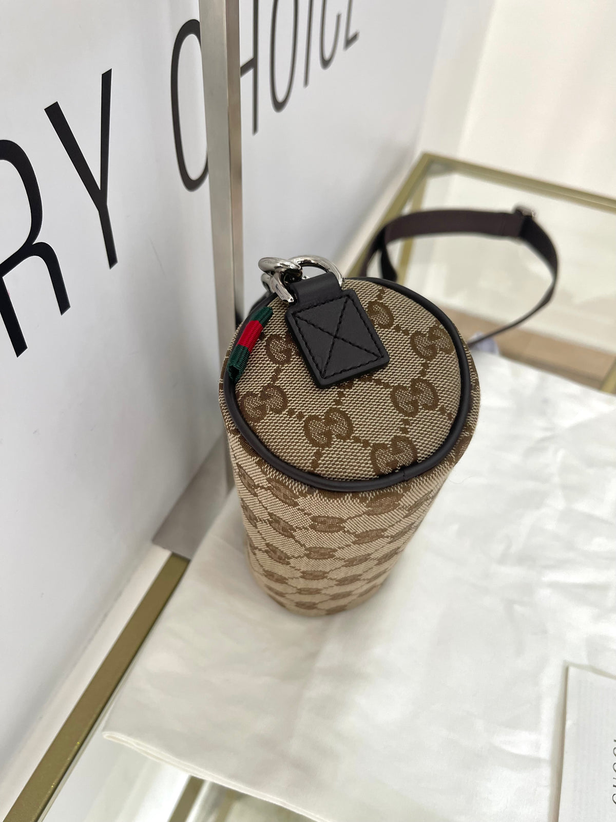 Borsa tracolla Cilindrica Mini GG Gucci