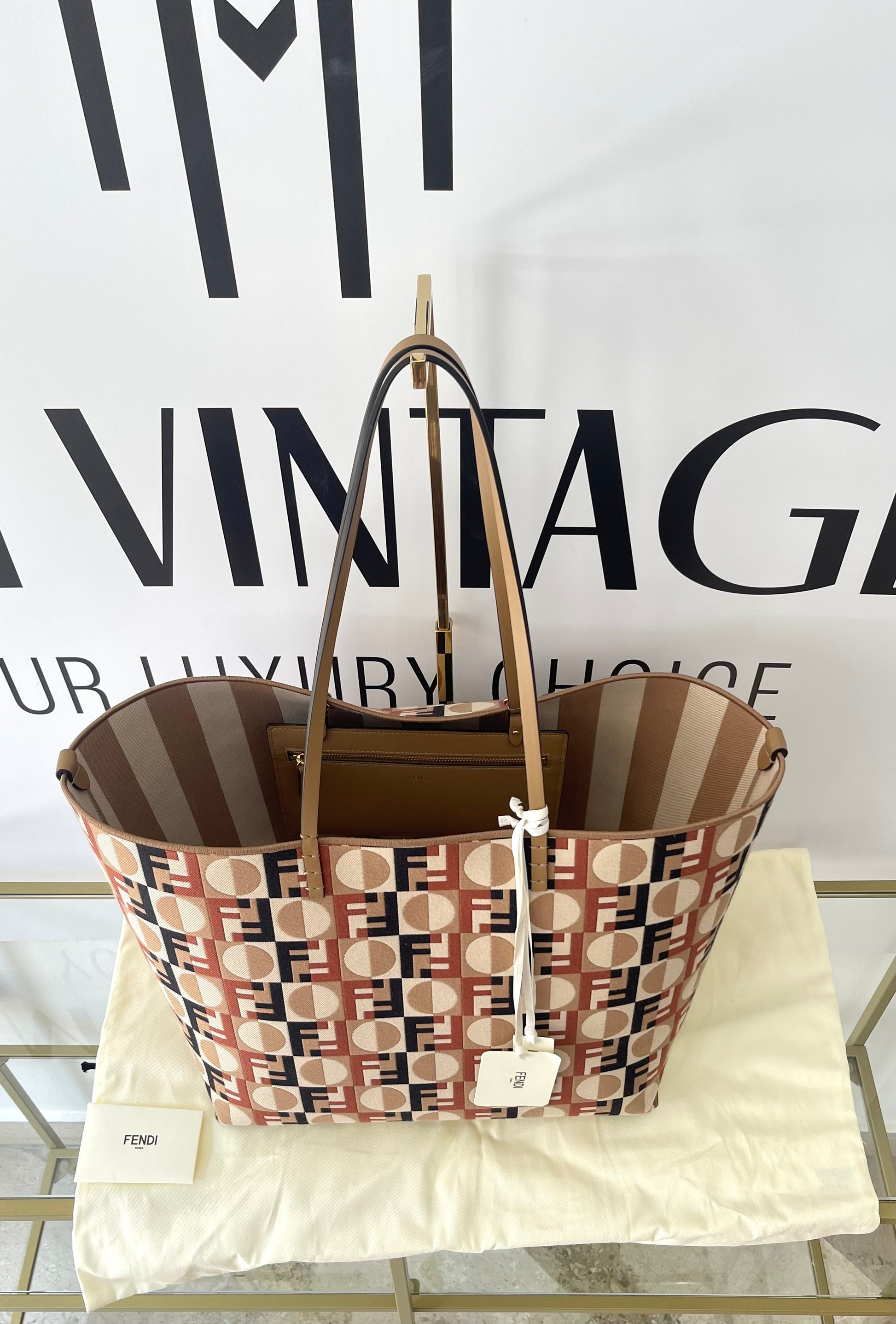 Borsa Shopping Roll Large Reversibile Fendi