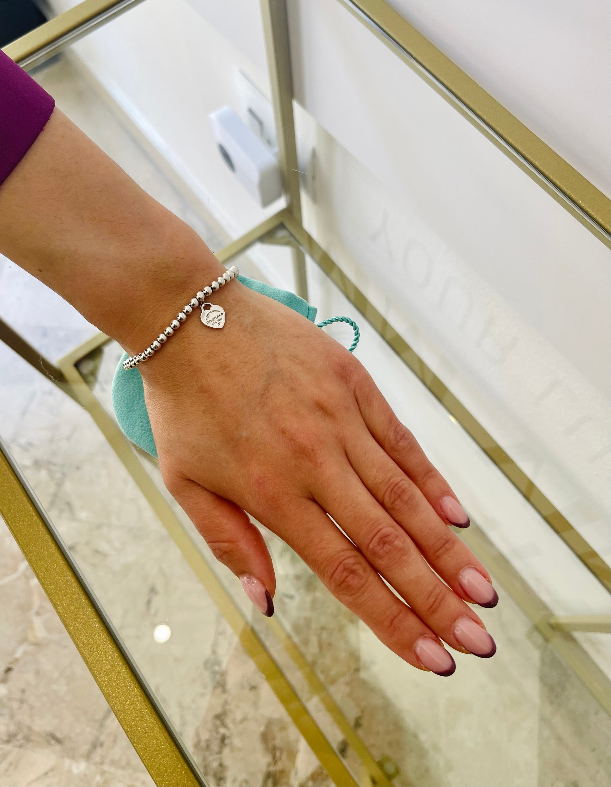 Bracciale Mini Bead cuore mini Tiffany