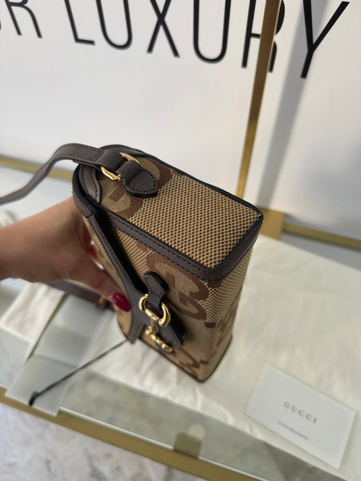 Borsa Mini Horsebit 1955 Jumbo GG Gucci