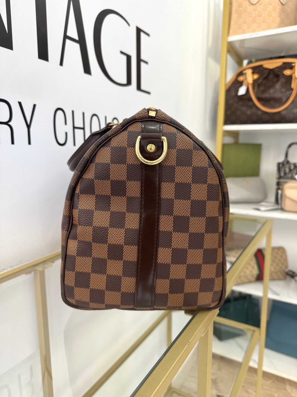 Borsa Speedy Bandoulière 30 Damier Ébène Louis Vuitton