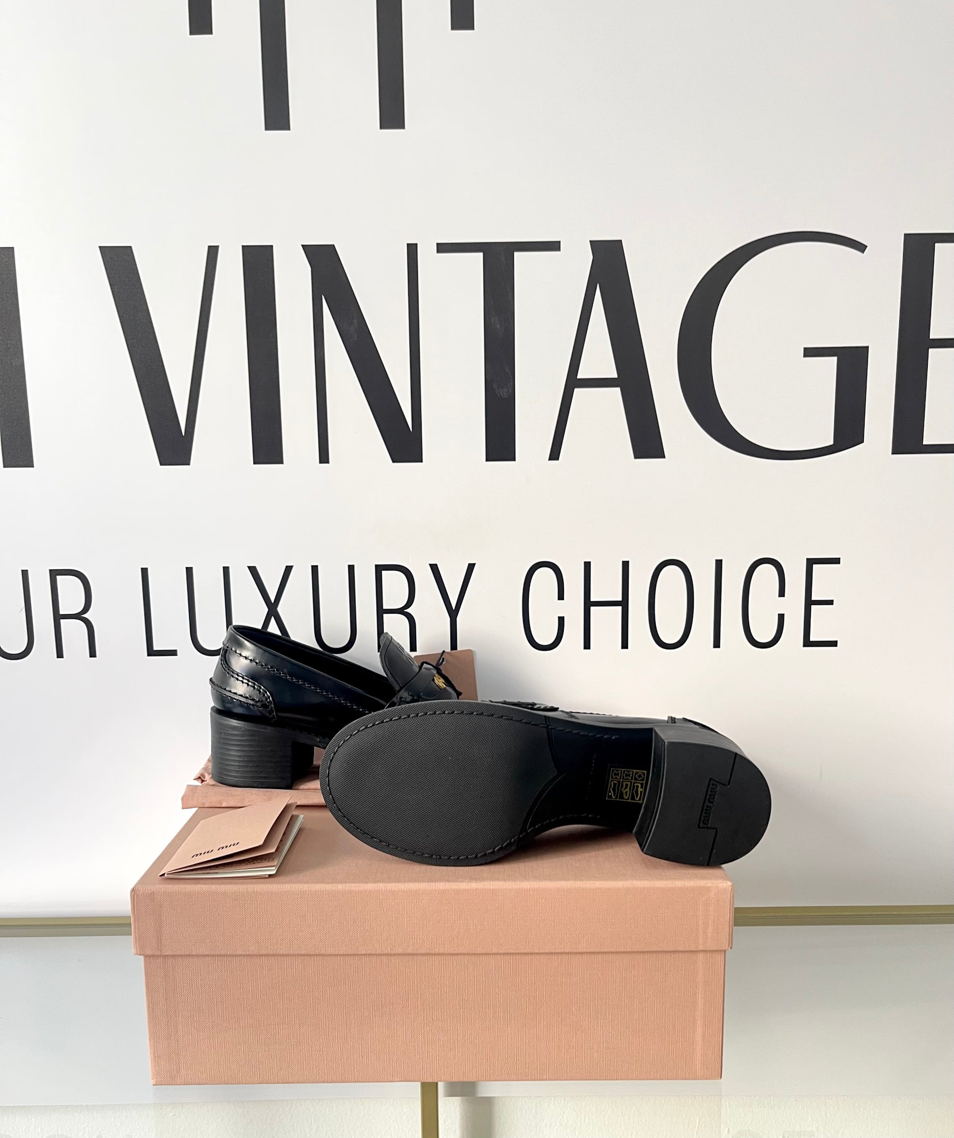 Mocassini in pelle spazzolata Miu Miu