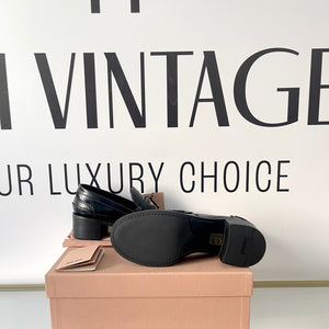 Mocassini in pelle spazzolata Miu Miu