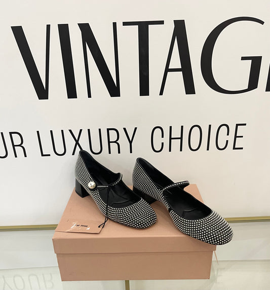 Décolleté Mary Jane con borchie Miu Miu