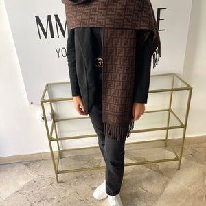 Sciarpa con motivo FF jacquard Fendi