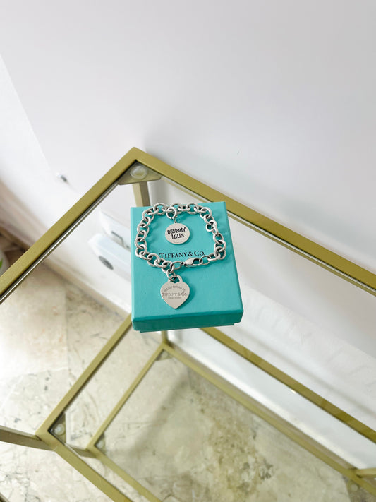 Bracciale a maglie cuore M con ciondolo Beverly Hills Tiffany