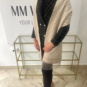 Sciarpa FF beige/avorio Fendi