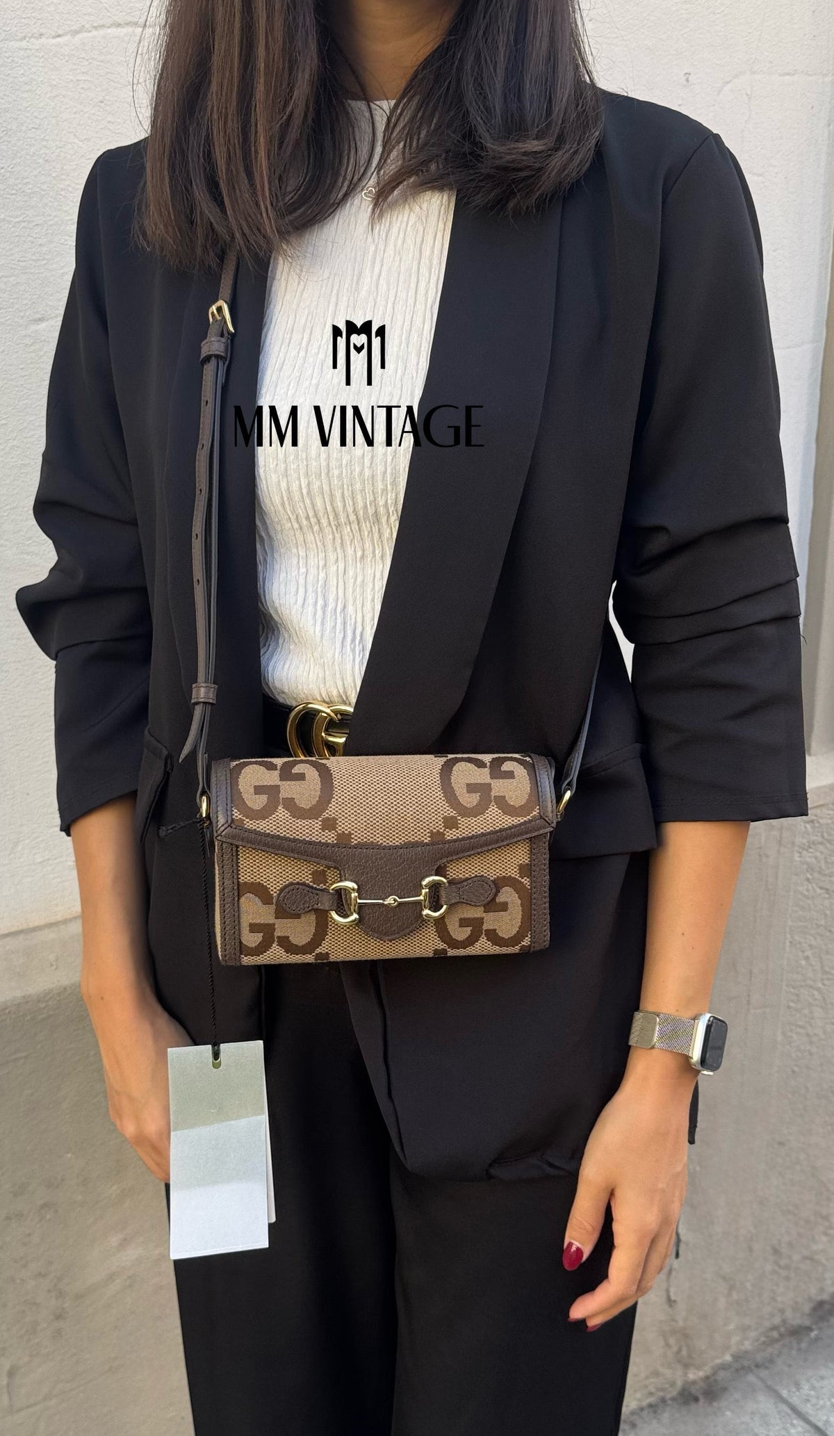 Borsa Mini Horsebit 1955 Jumbo GG Gucci
