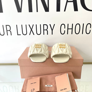 Sandali in pelle Matelassè Miu Miu