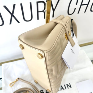 Borsa B-Buzz pelle trapuntata 22 Beige Balmain