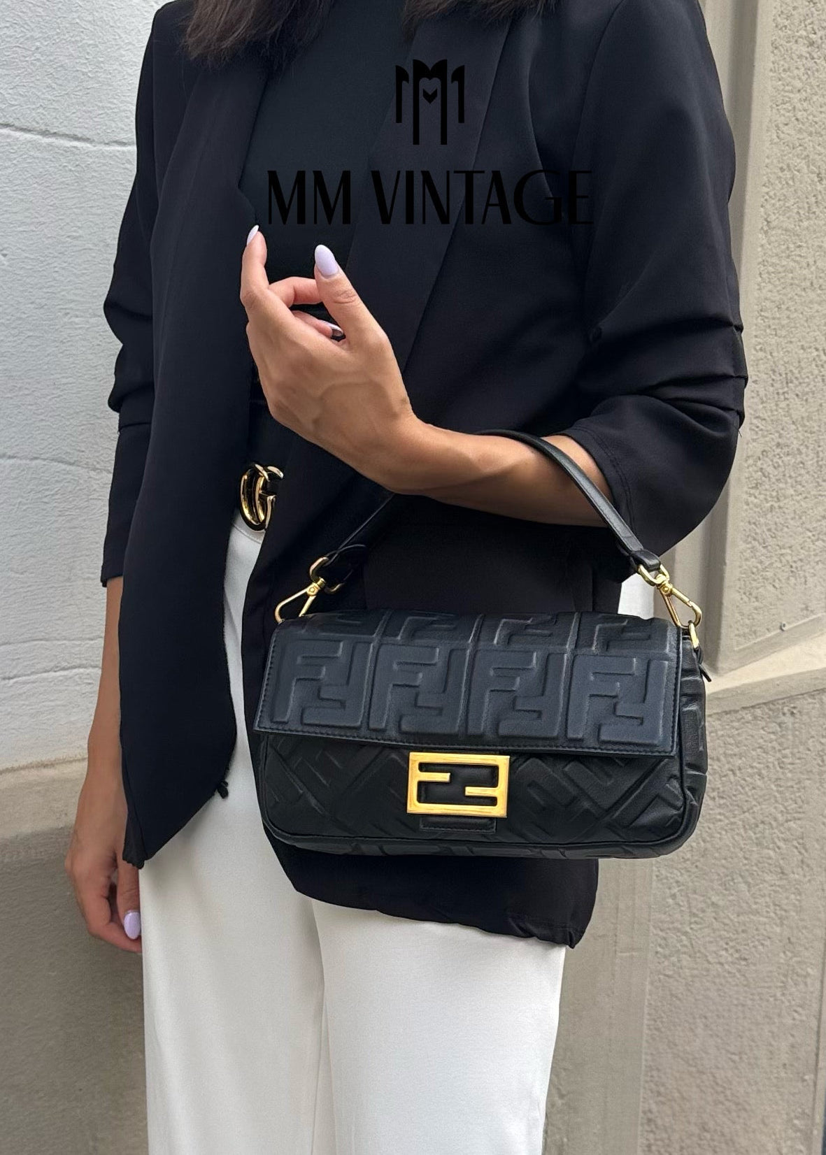 Borsa Baguette FF Fendi