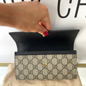 Portafoglio Continental GG Marmont Bicolore Gucci