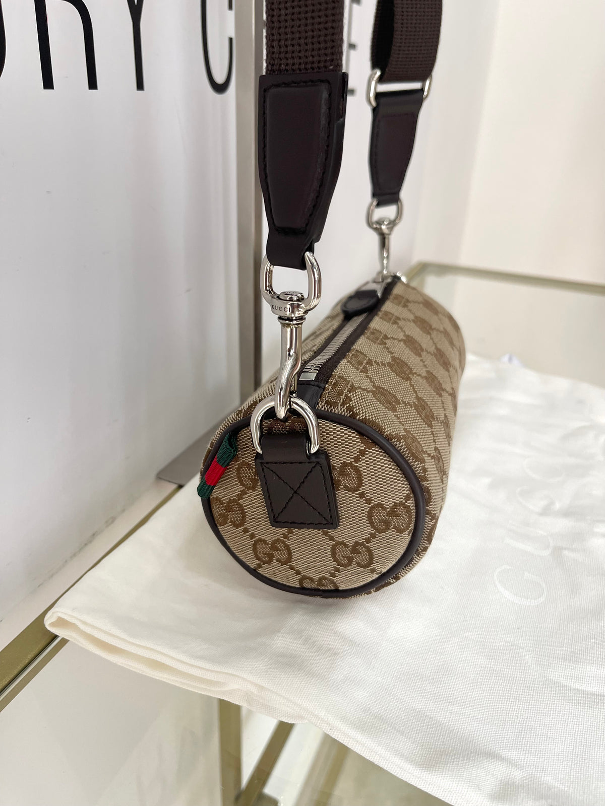Borsa tracolla Cilindrica Mini GG Gucci