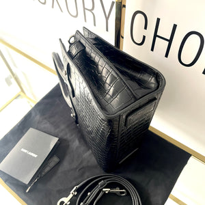 Borsa Sac De Jour Nano Goffrata Coccodrillo Saint Laurent