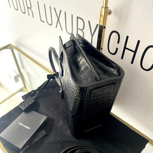 Borsa Sac De Jour Nano Goffrata Coccodrillo Saint Laurent