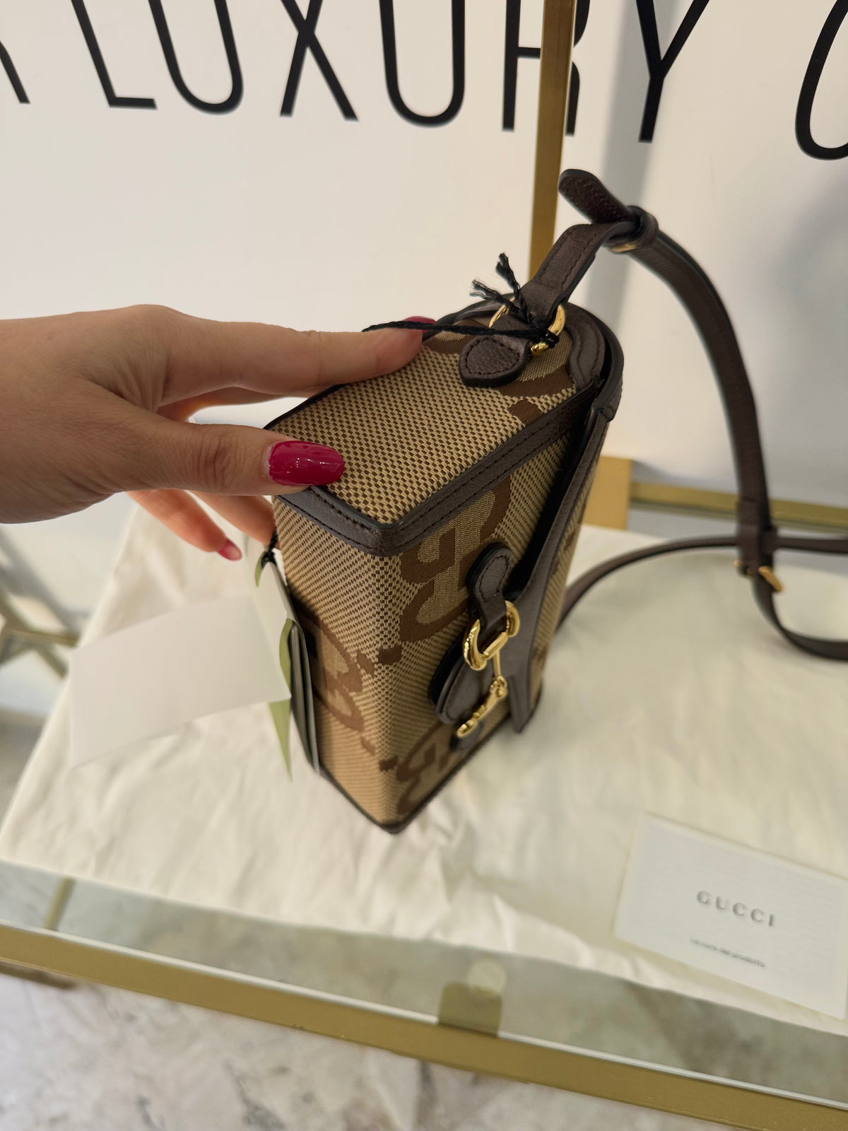 Borsa Mini Horsebit 1955 Jumbo GG Gucci