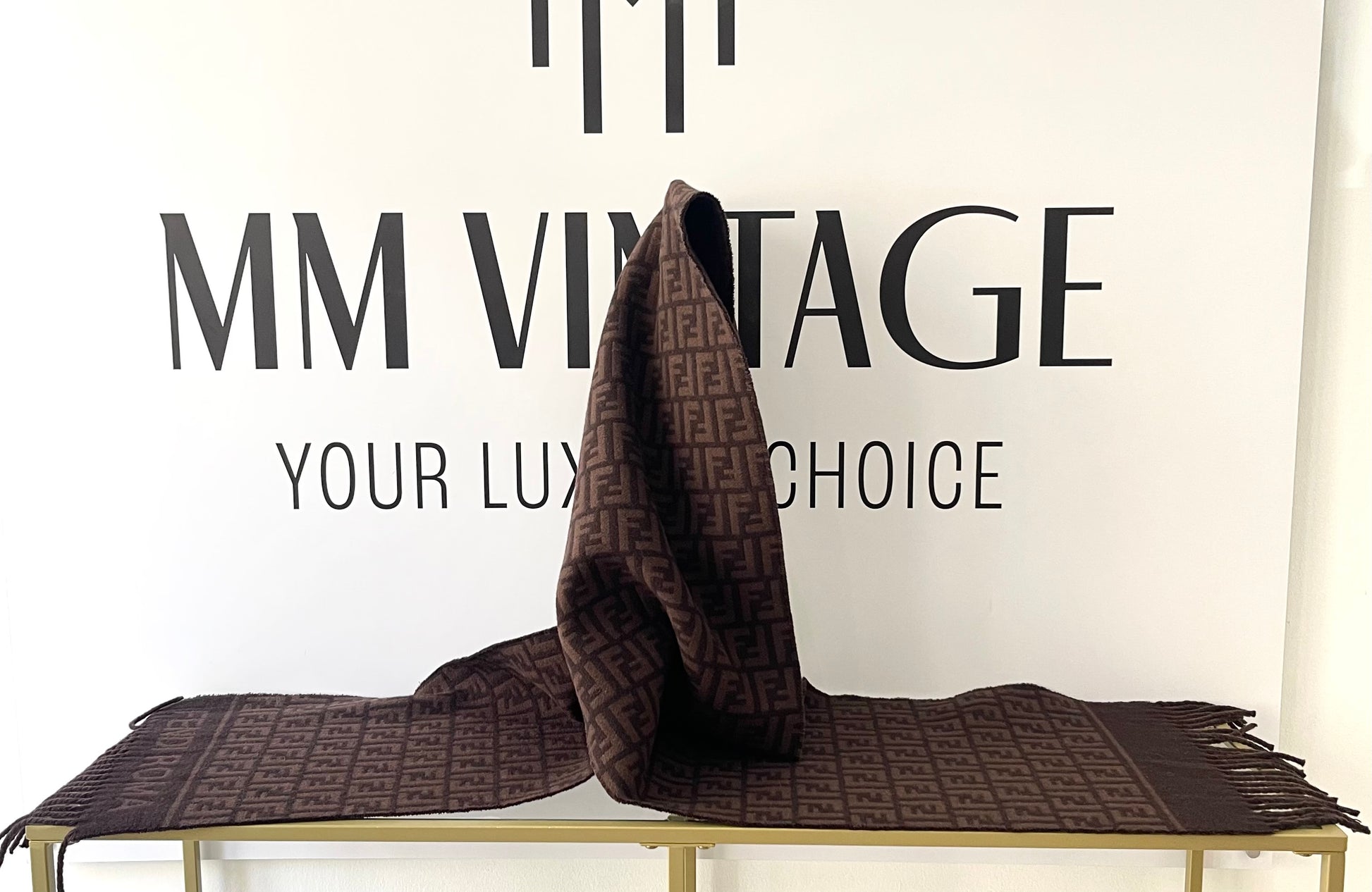 Sciarpa con motivo FF jacquard Fendi