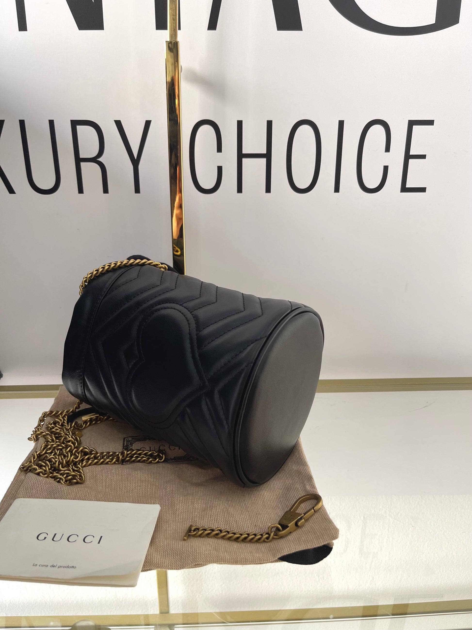 Borsa a secchiello GG Marmont Gucci