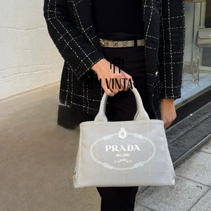 Borsa Shopping Bag Canapa Prada