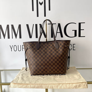 Borsa Neverfull MM Damier Ebène Louis Vuitton