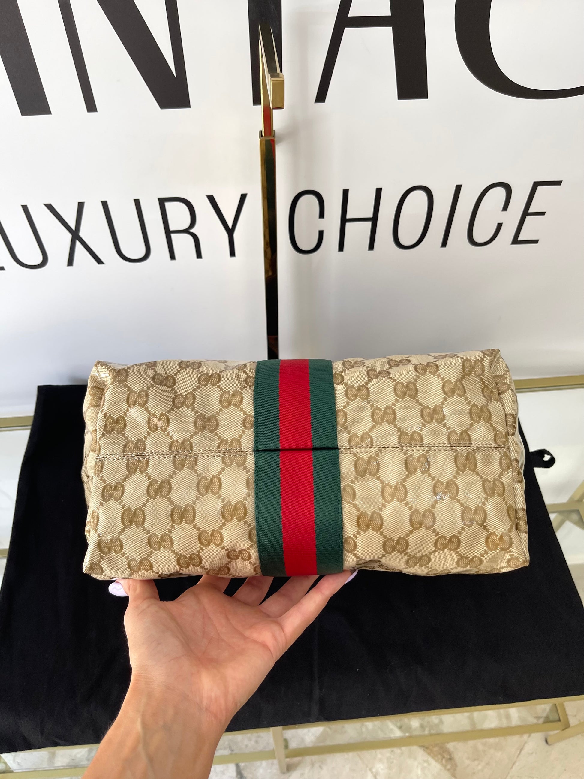 Borsa Shopping Giglio GG Crystal Gucci