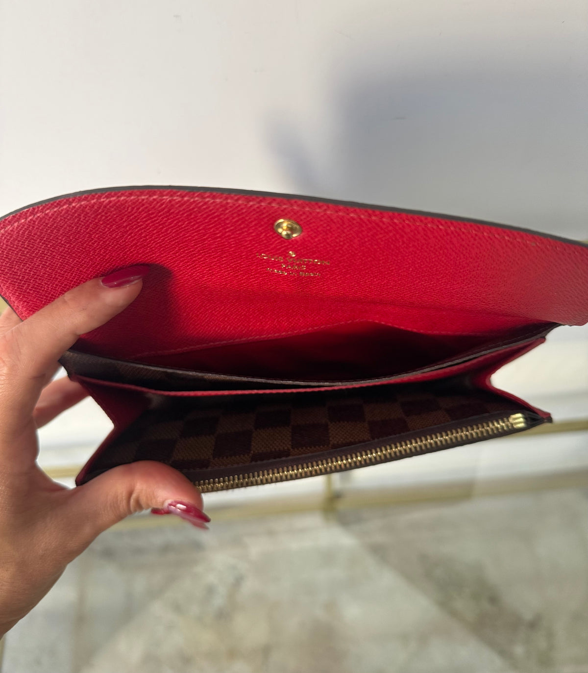 Portafoglio Emilie Damier Ebéne Louis Vuitton