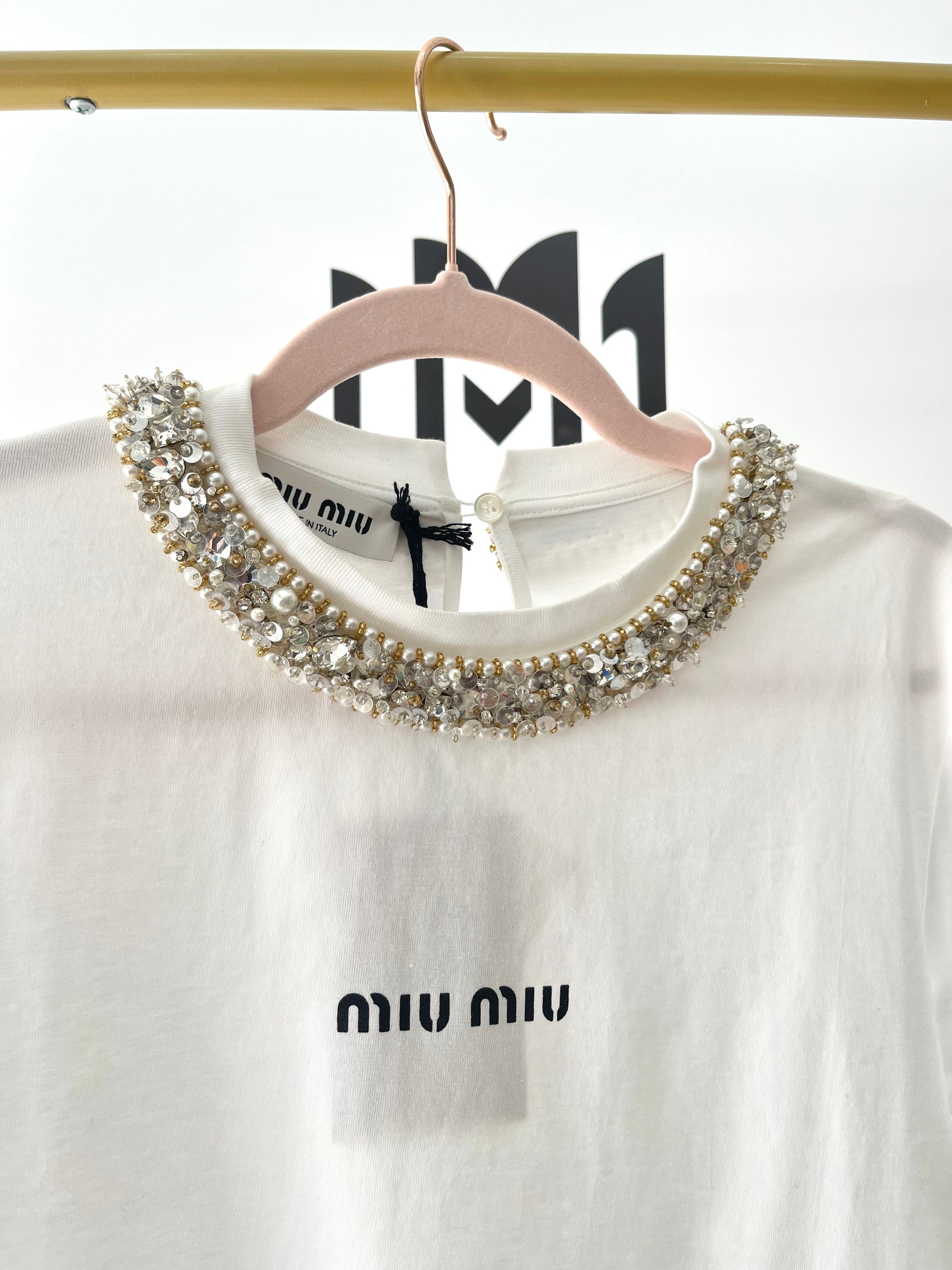 T-Shirt in cotone Miu Miu