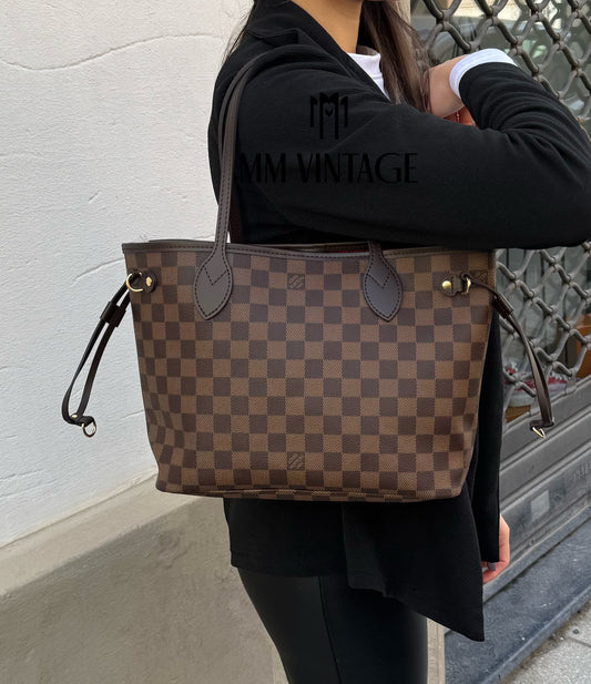 Borsa Neverfull PM Damier Ébène Louis Vuitton