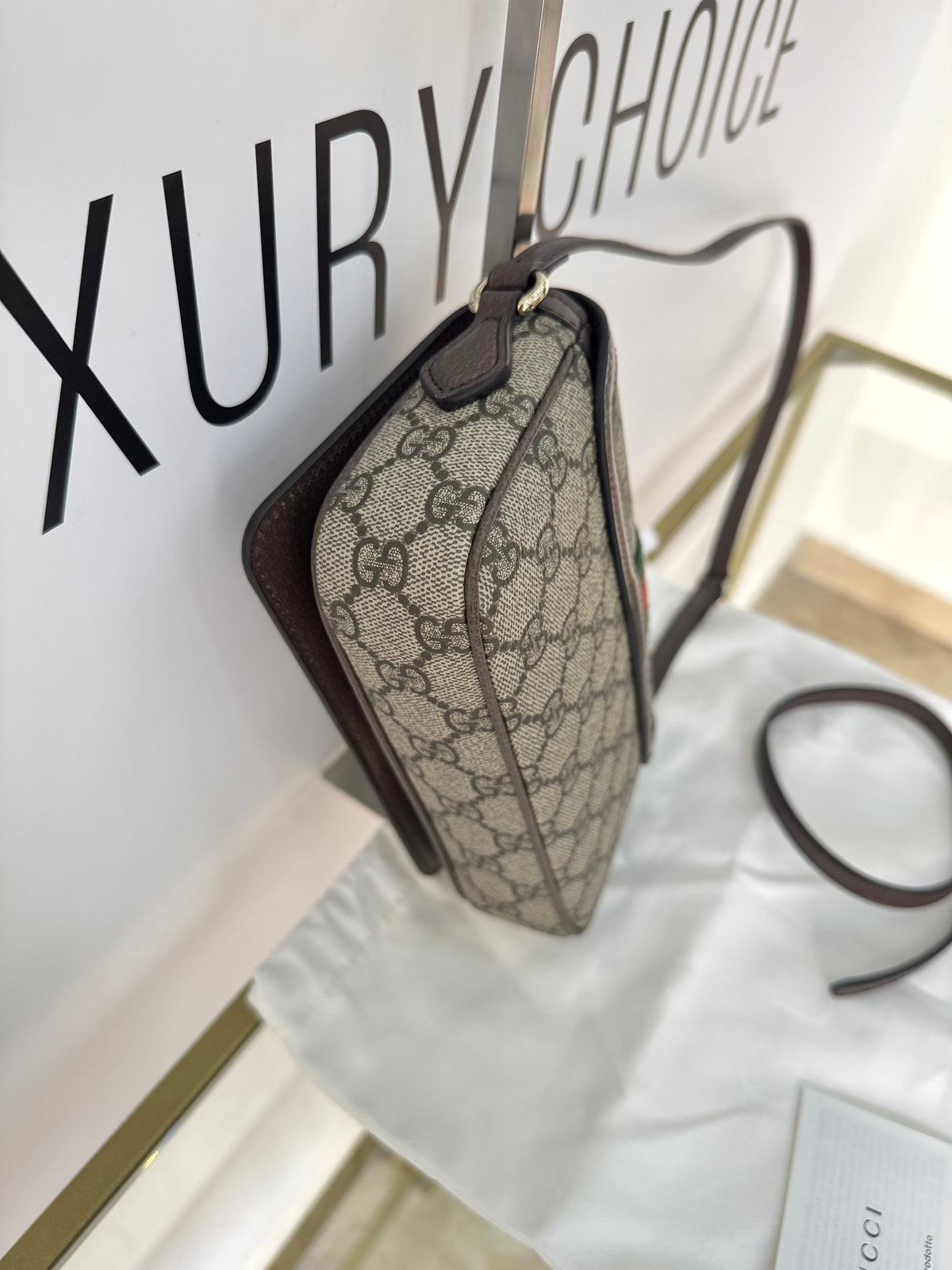 Borsa Ophidia GG Supreme hw oro Gucci